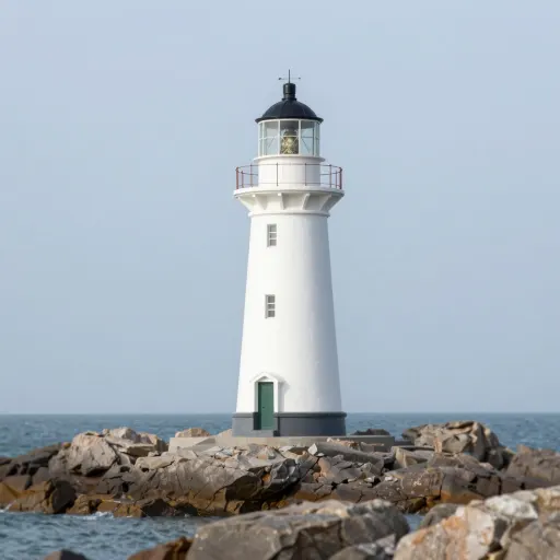 Photograph of a lighthouse with a slightly compressed depth of field